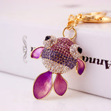Colorful Rhinestone Fish Bag Charm & Key Ring