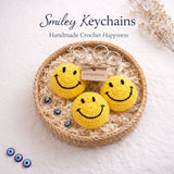 Handmade Crochet Smiley Keychains
