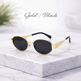 Luxury Gold Frame Round Sunglasses for Men & Women