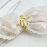Elegant Gold Mesh Strap Analog Watch