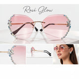 Rimless Butterfly Sunglasses for Women