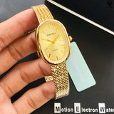 Elegant Gold Mesh Strap Analog Watch