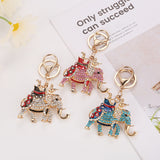 Luxury Crystal Elephant Bag Charm & Key Ring for Good Luck
