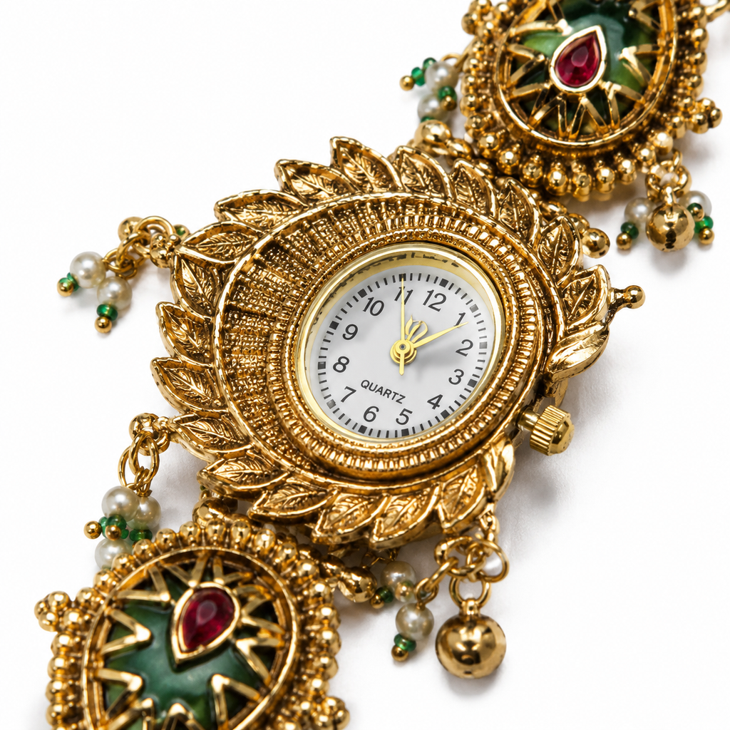 Royal Peacock Floral Bracelet Watch