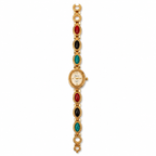 Vintage gold gemstone Bracelet Watch for Women