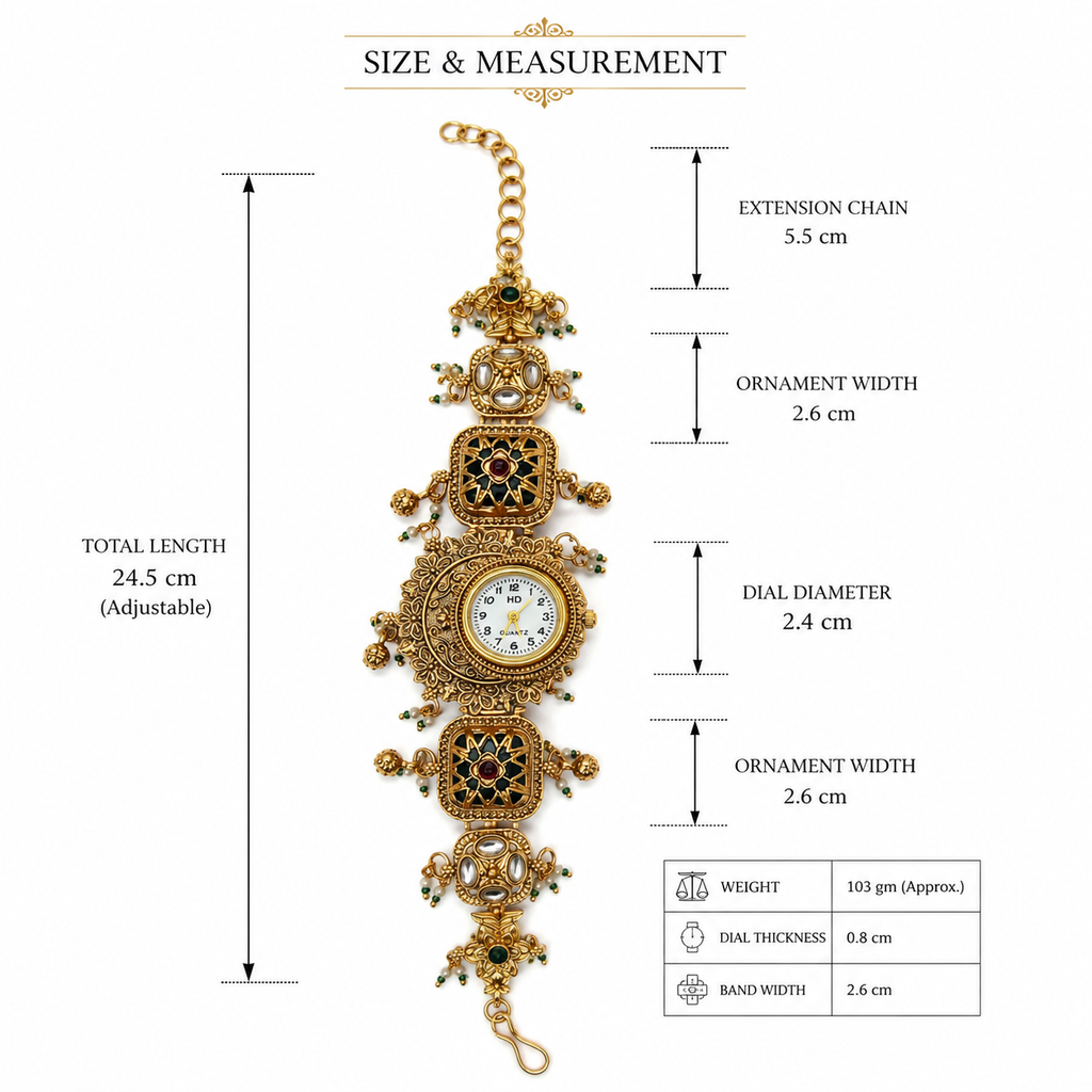Royal Kundan Heritage Bracelet Watch