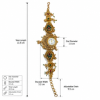 Royal Peacock Floral Bracelet Watch