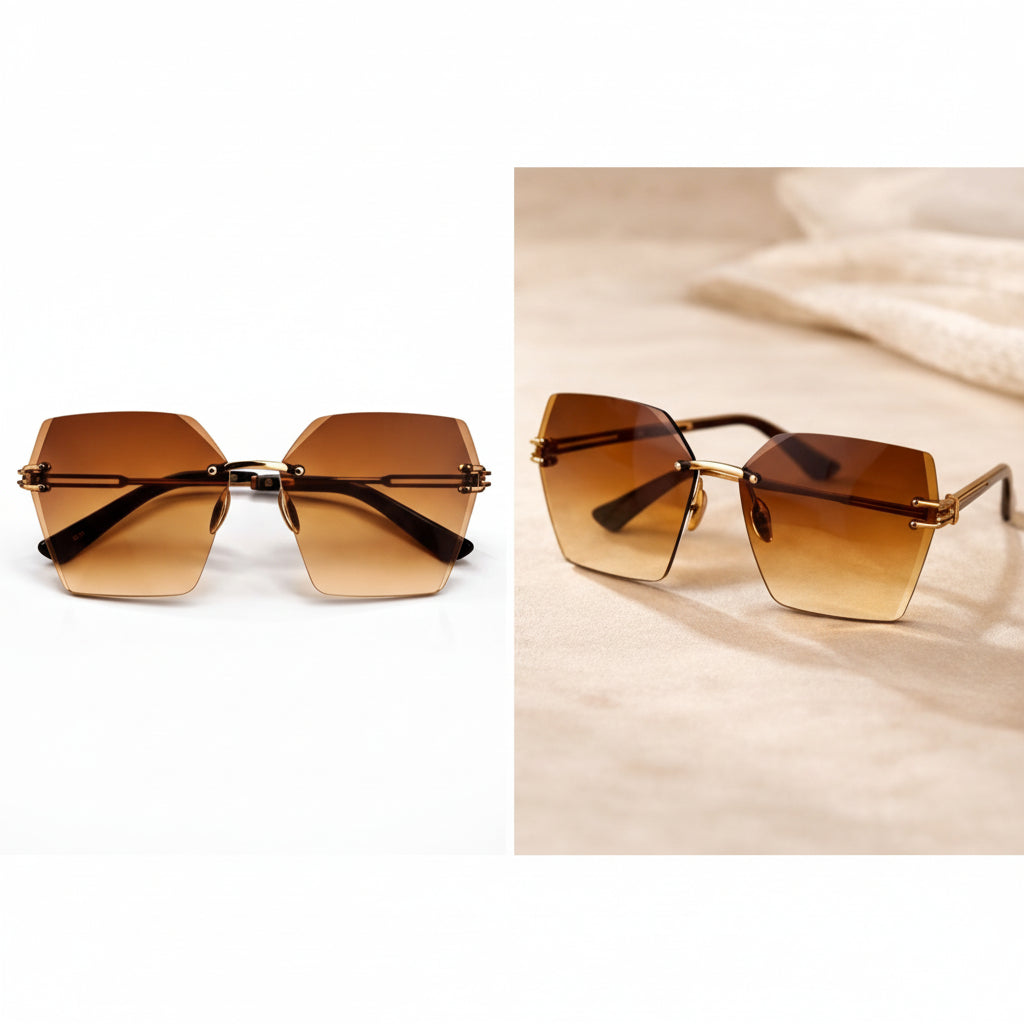 Women’s Rimless Gradient Sunglasses