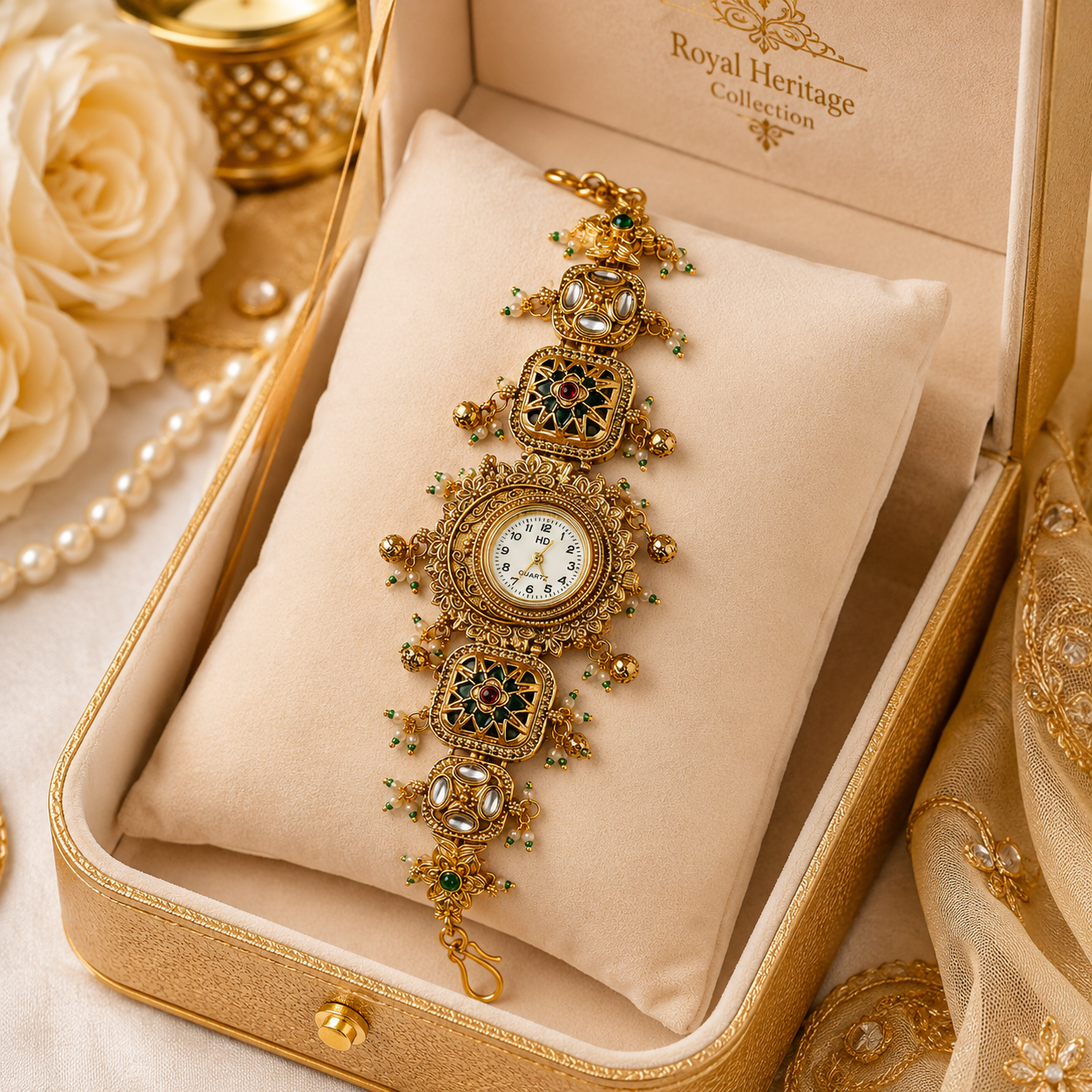 Royal Kundan Heritage Bracelet Watch