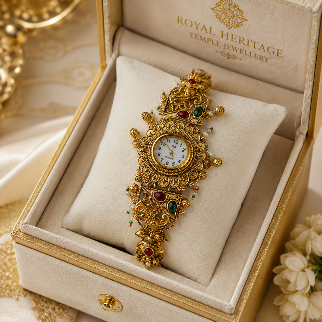 Royal Lakshmi Temple Bracelet Watch