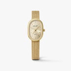 Elegant Gold Mesh Strap Analog Watch