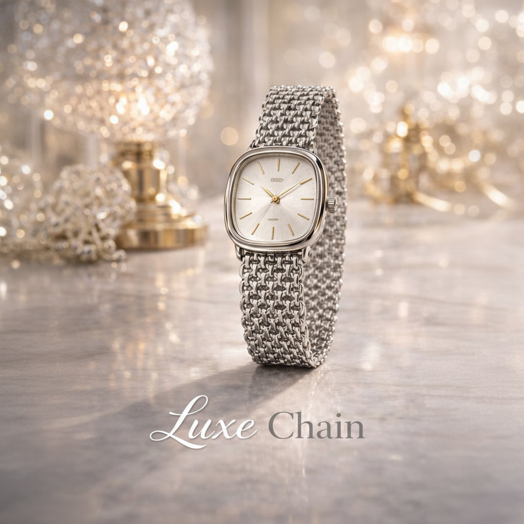 Square Dial with Premium Chain Bracelet