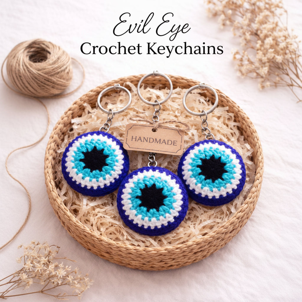 Handmade Evil Eye Keychain