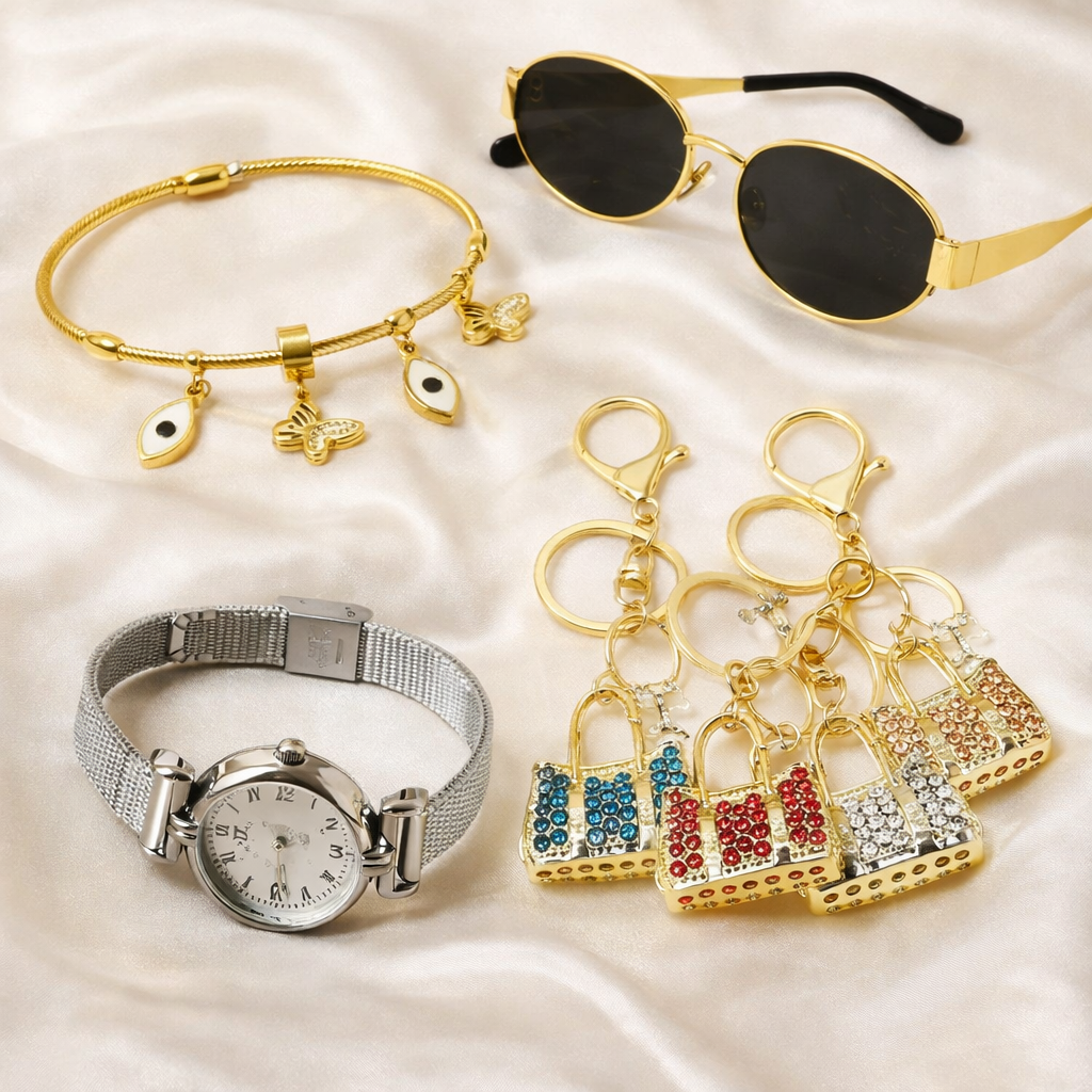 Elite Gold & Silver Accessories Combo Set