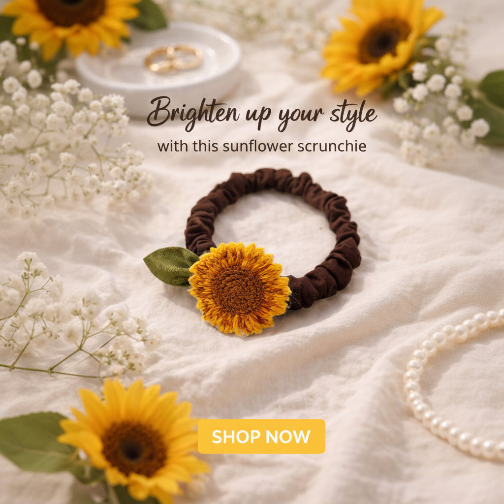 Sunflower Scrunchie