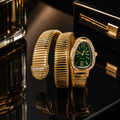 Emerald Luxe Gold Bracelet Watch