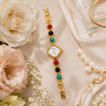 Aurora Gemstone Gold Bracelet Watch for Women