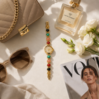 Jacob Sparrow Celestia Gemstone Gold Bracelet Watch for Women