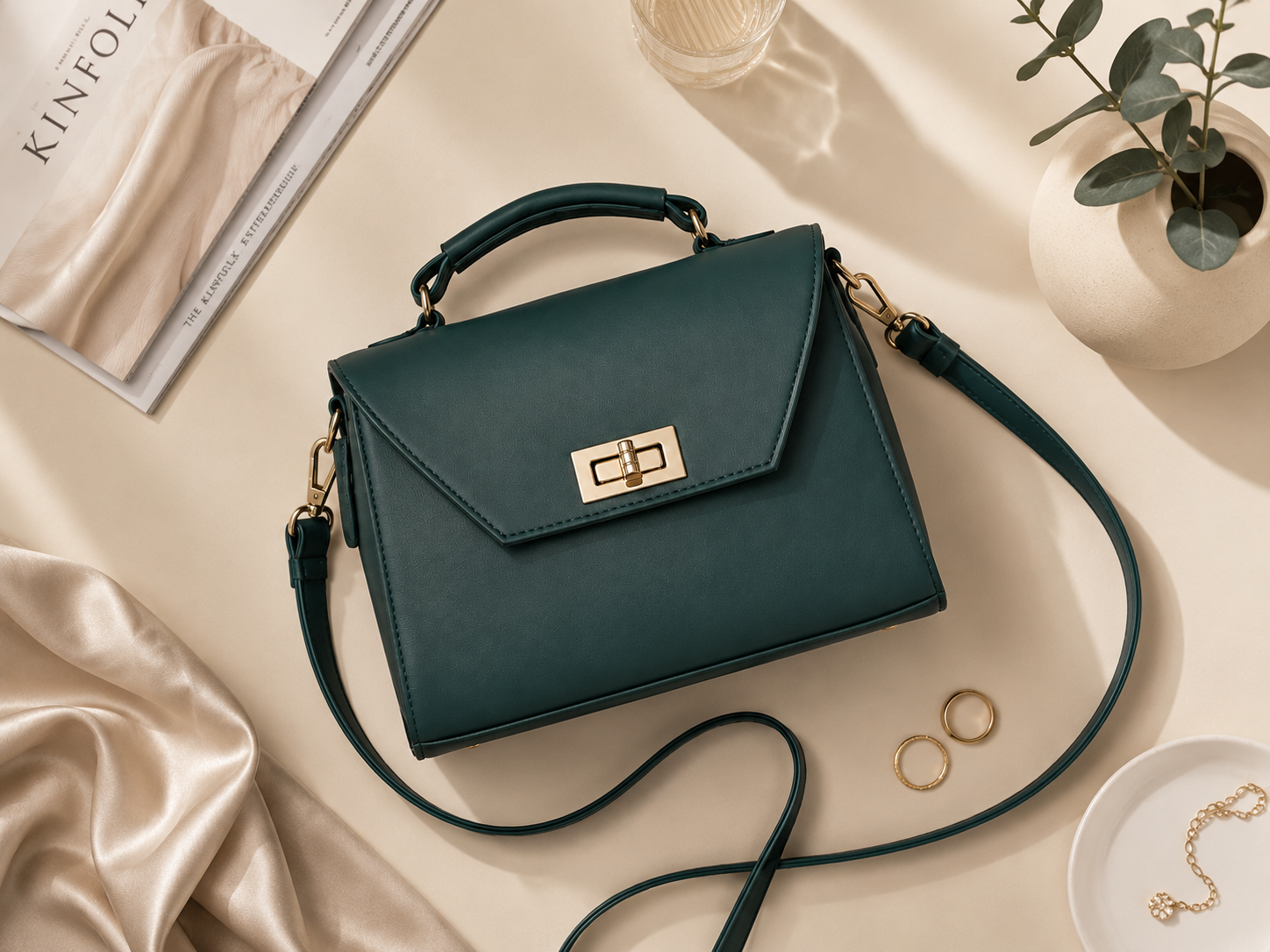 Elara Elegant Handbag for Women with Adjustable Sling Strap