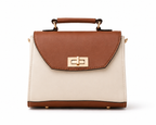 Aurelia Classic Two-Tone Handbag for Women with Top Handle