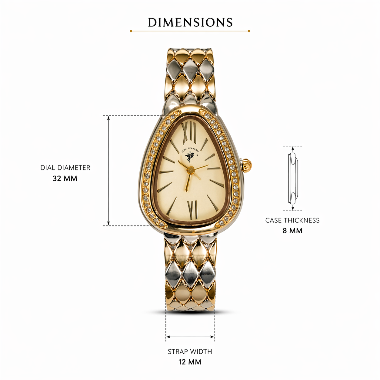 Serpent Shine Roman Diamond Watch
