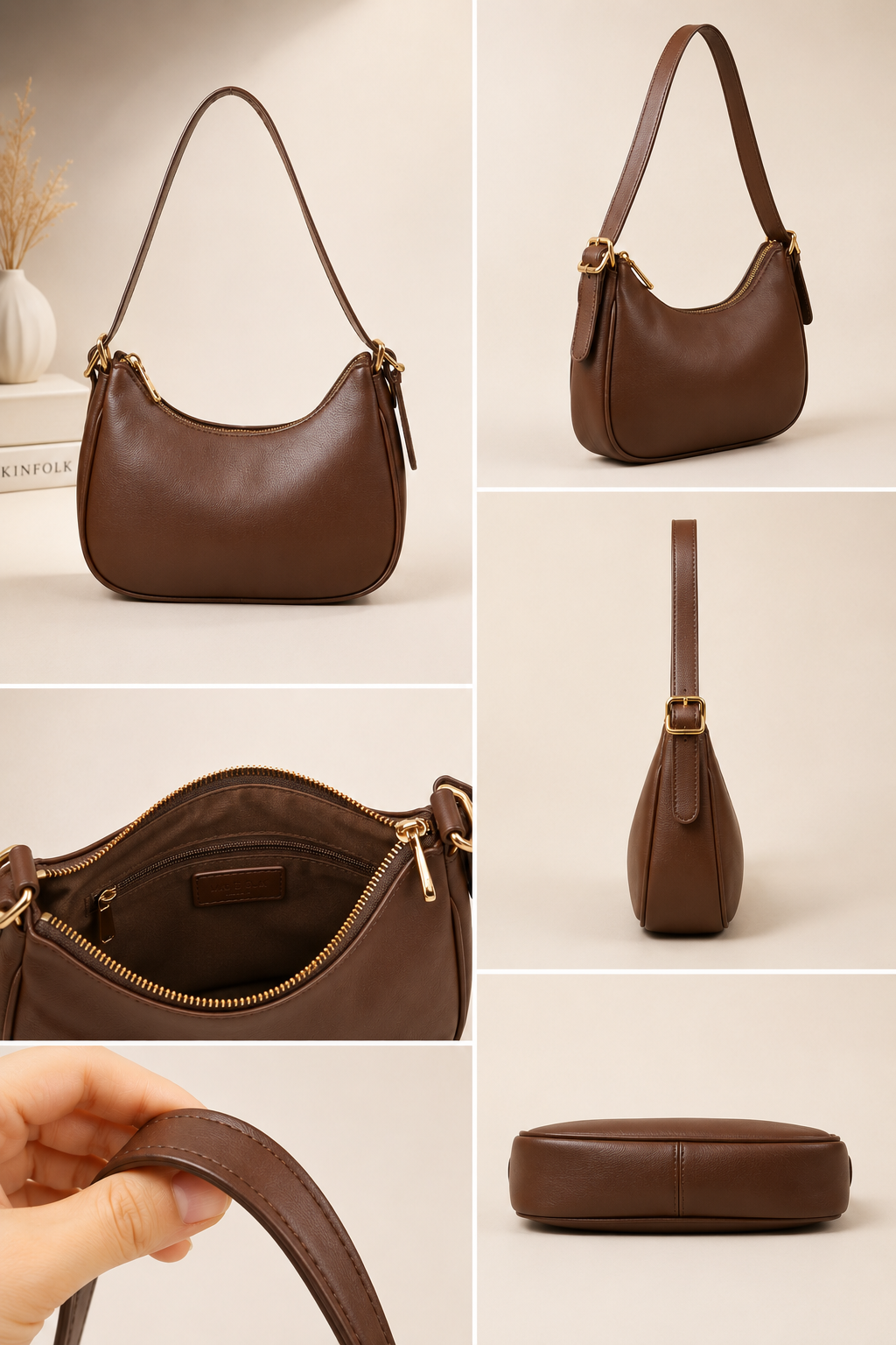 Nova Classic Purse for Women – Coffee Brown Shoulder Bag