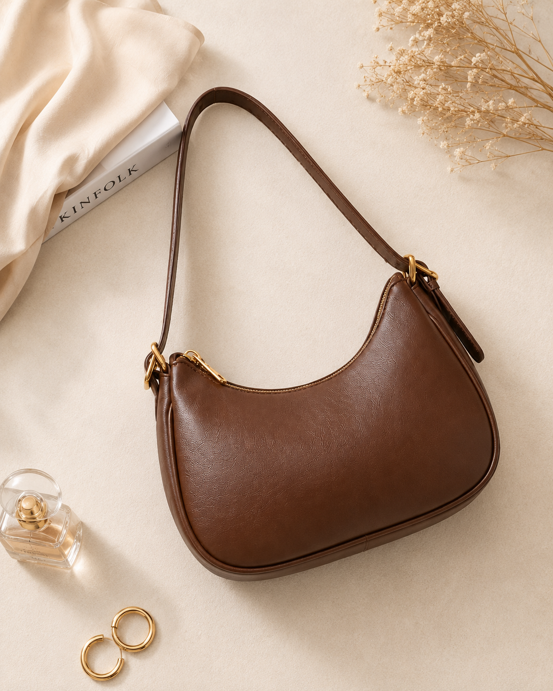 Nova Classic Purse for Women – Coffee Brown Shoulder Bag