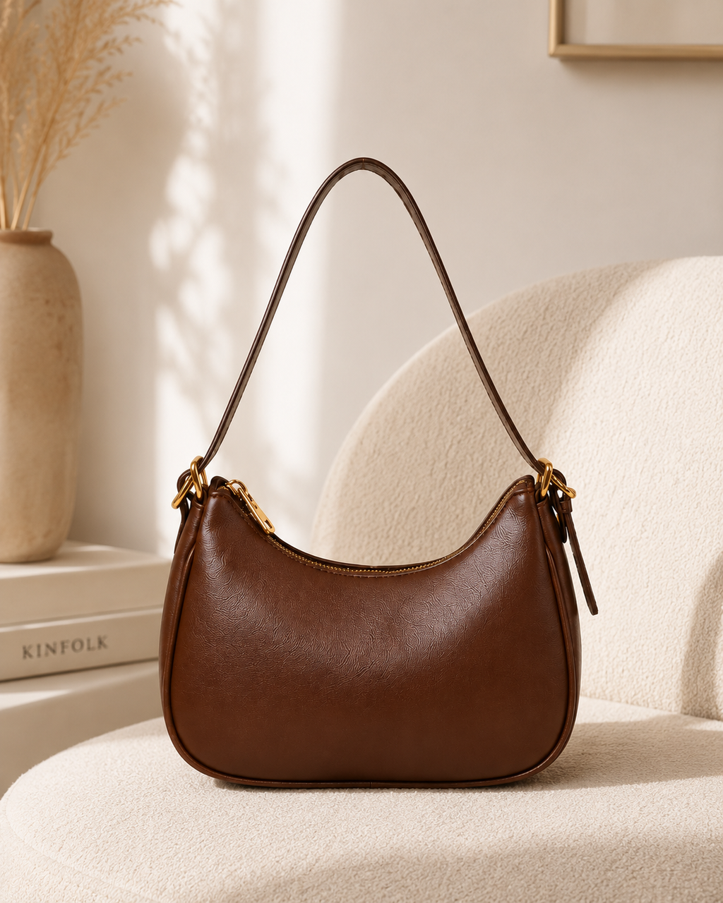 Nova Classic Purse for Women – Coffee Brown Shoulder Bag