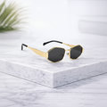 Luxury Gold Hexagon Sunglasses for Men & Women