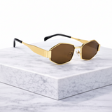 Luxury Gold Hexagon Sunglasses for Men & Women