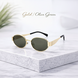 Luxury Gold Frame Round Sunglasses for Men & Women