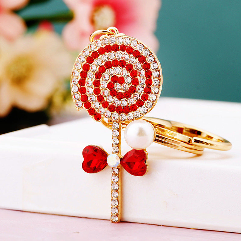 Cute Candy Design Crystal Key Ring & Bag Charm