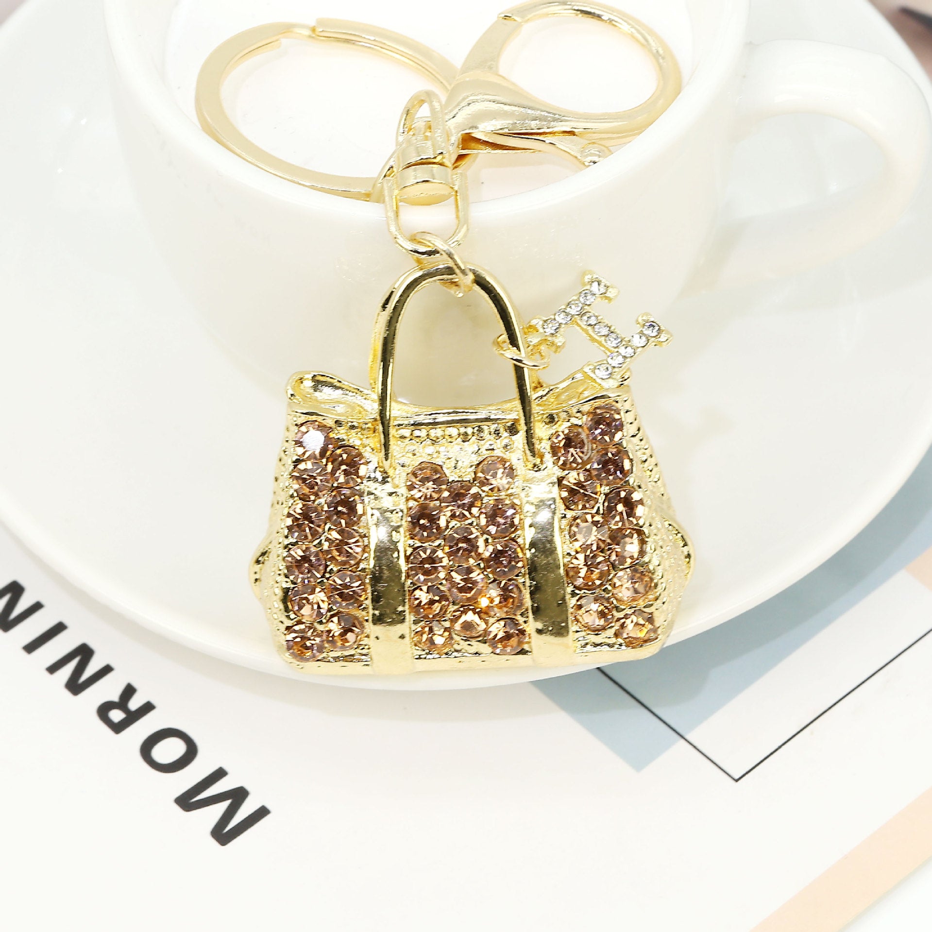 Luxury Crystal Bag Charm & Key Ring for Women and Girls