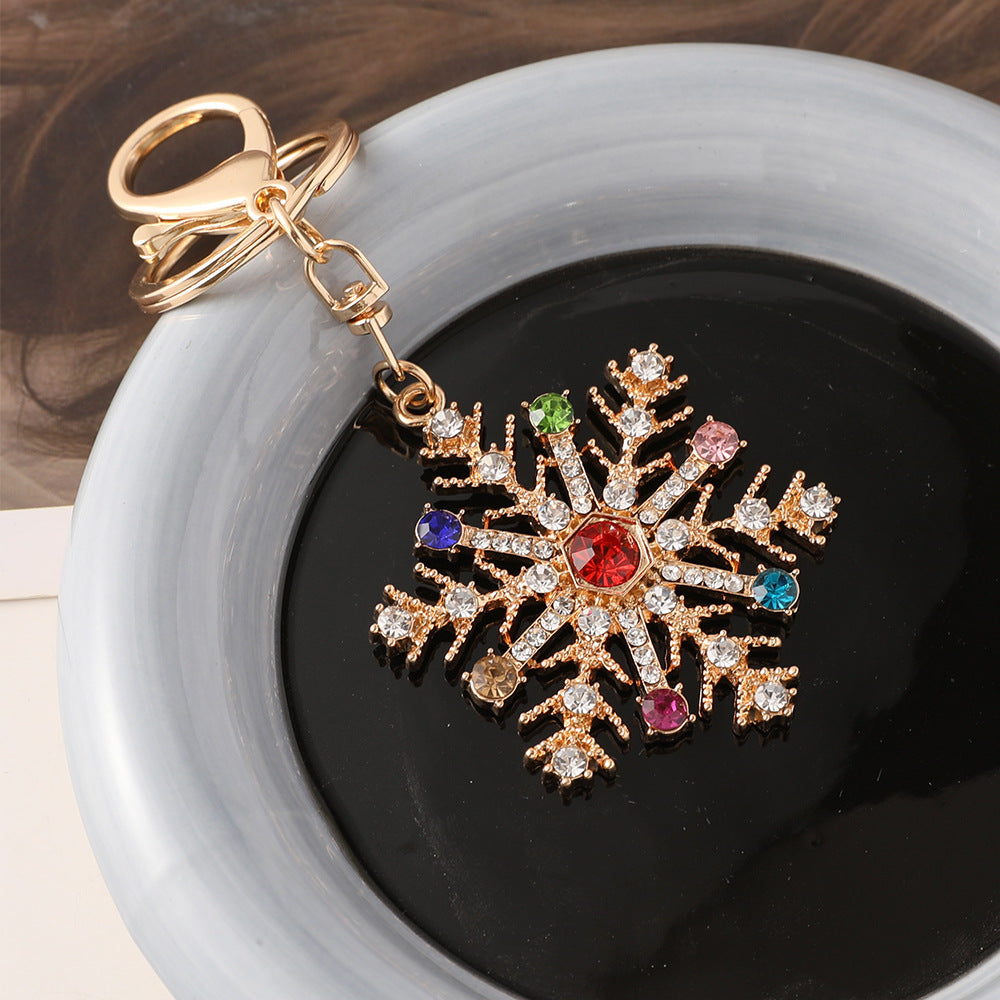 Crystal Snowflake Keychain