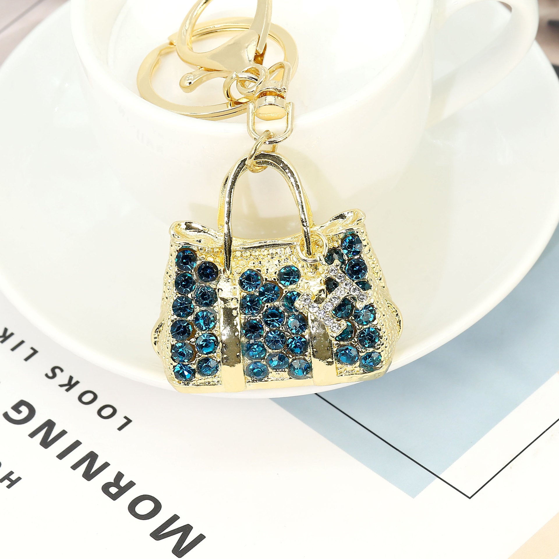 Luxury Crystal Bag Charm & Key Ring for Women and Girls