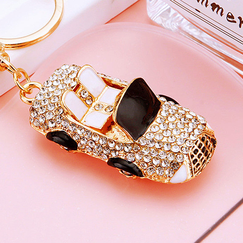 Cute Mini Car Rhinestone Keychain