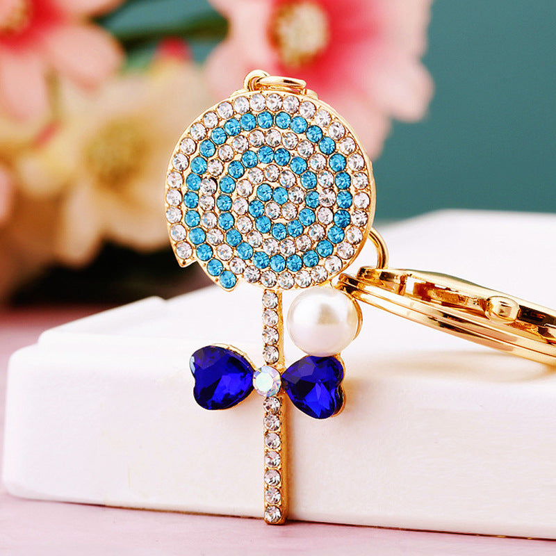 Cute Candy Design Crystal Key Ring & Bag Charm
