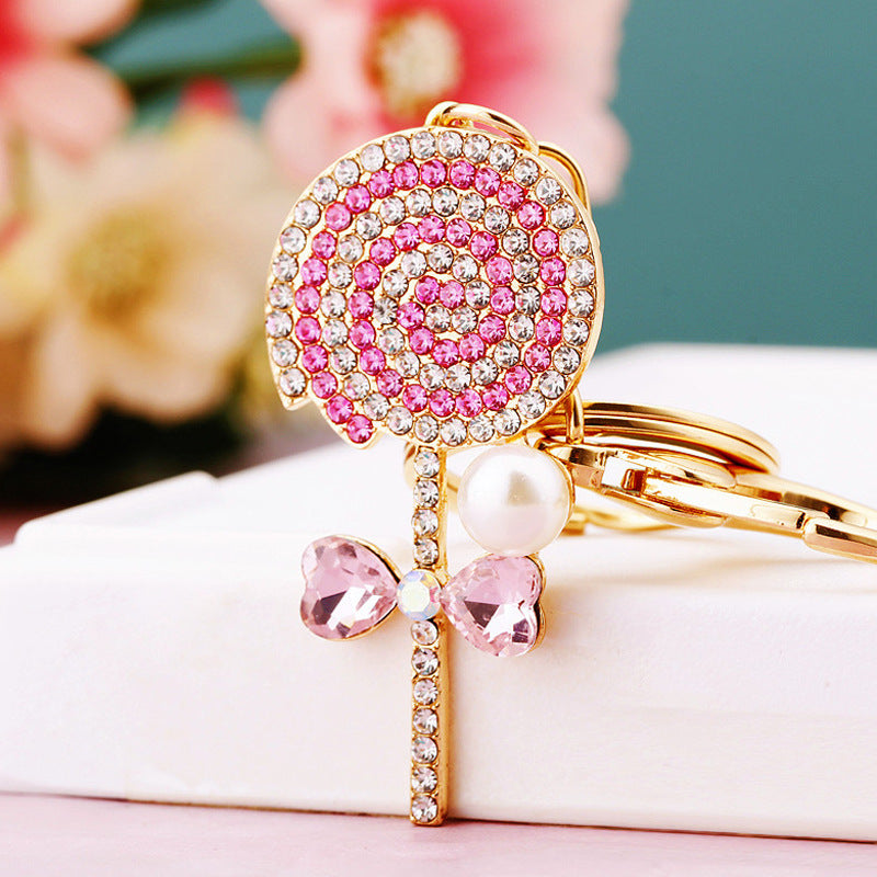 Cute Candy Design Crystal Key Ring & Bag Charm