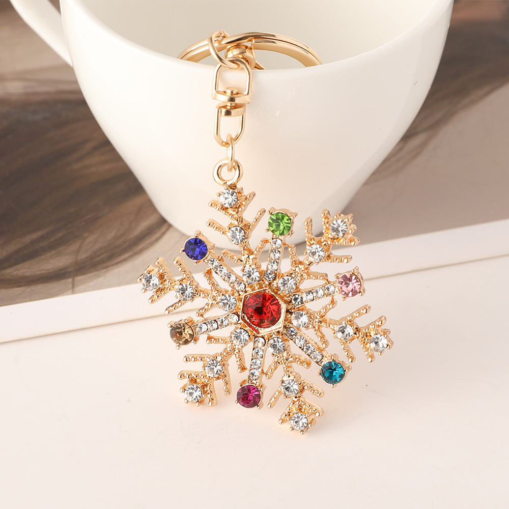 Crystal Snowflake Keychain