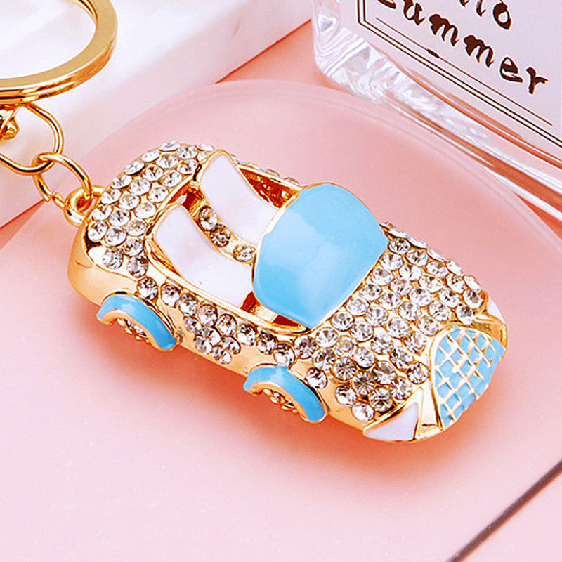 Cute Mini Car Rhinestone Keychain