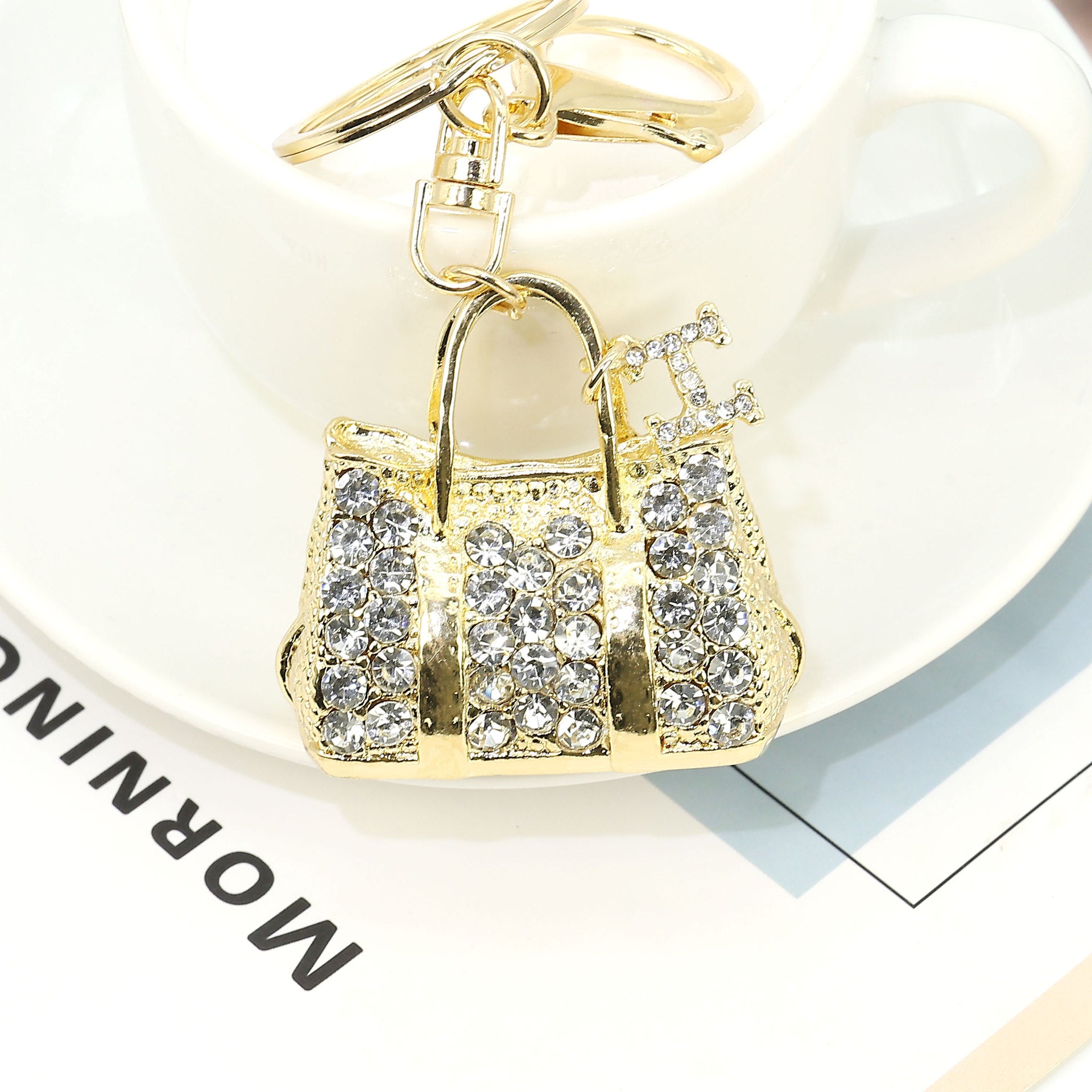 Luxury Crystal Bag Charm & Key Ring for Women and Girls