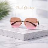 Luxury Rimless Square Sunglasses for Women