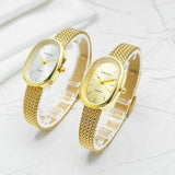 Elegant Gold Mesh Strap Analog Watch