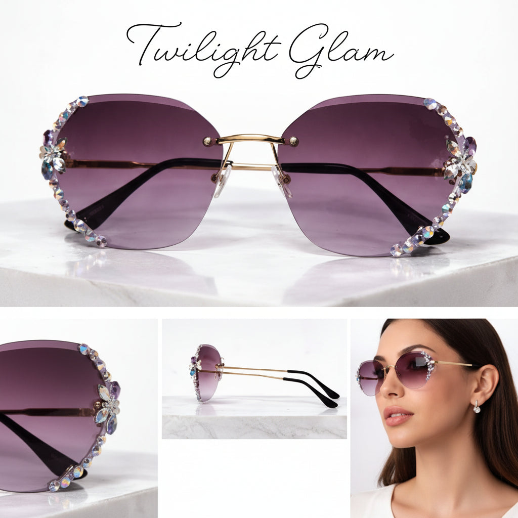 Rimless Butterfly Sunglasses for Women
