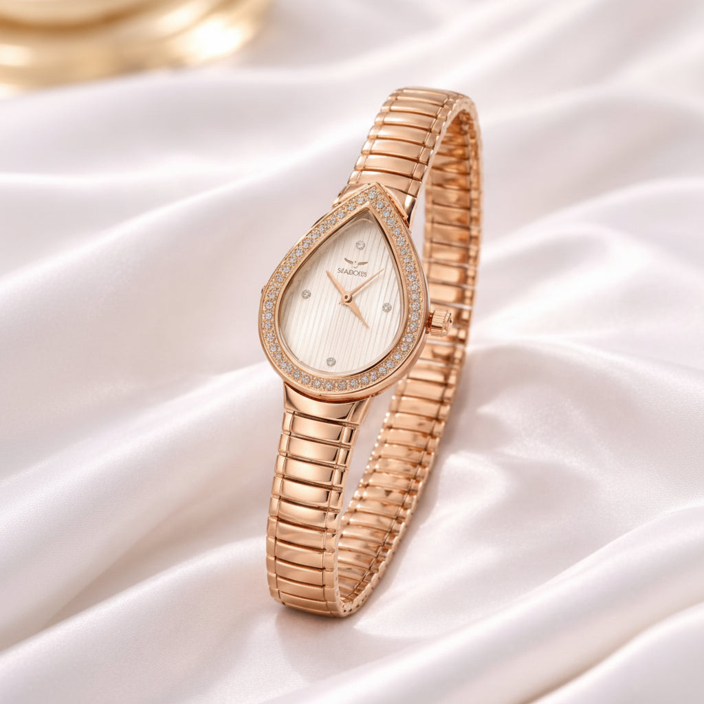 Teardrop Dial with Crystal Bezel