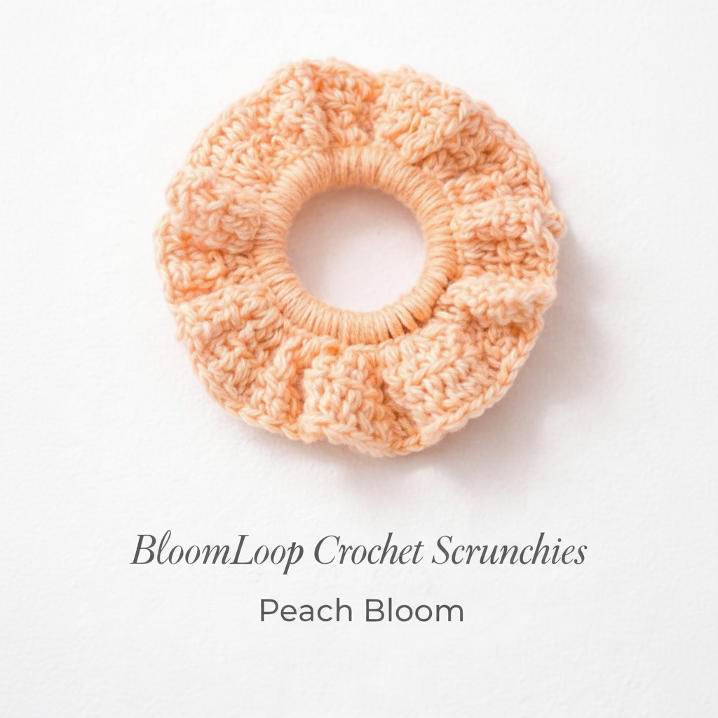 BloomLoop Handmade Crochet Scrunchies