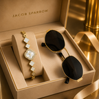 Jacob Sparrow Luxury Women's PETAL PERFECTION Analog Watch & Premium Sunglasses Combo | Elegant Fashion Gift Set