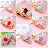 Cute Mini Car Rhinestone Keychain