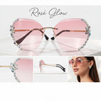 Rimless Butterfly Sunglasses for Women