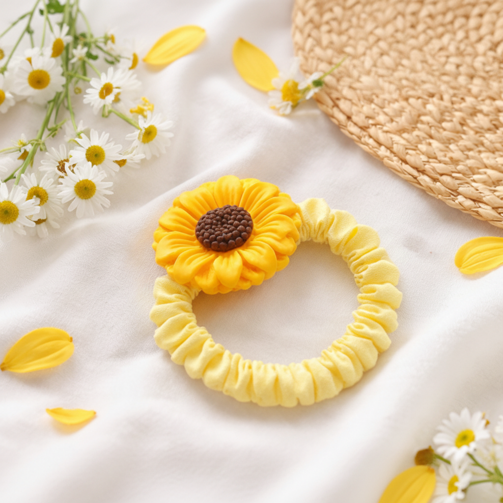 Sunflower Scrunchie